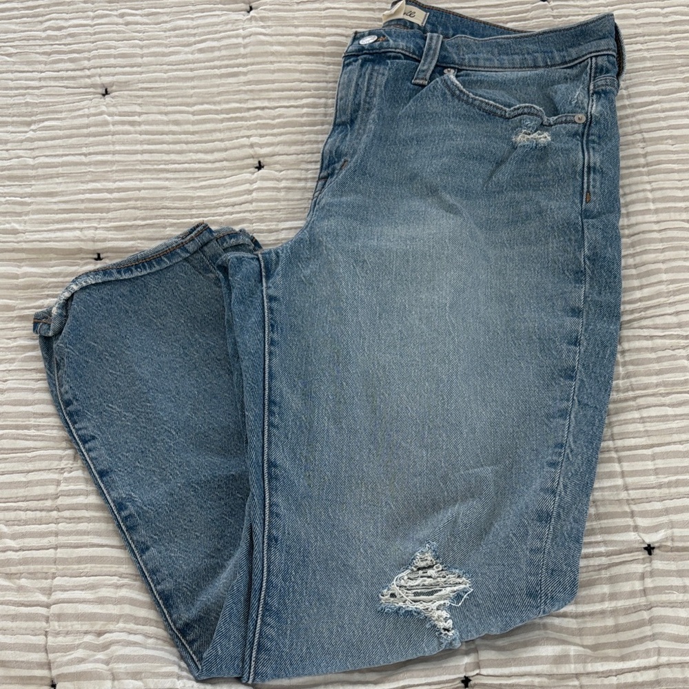 Madewell Slim boyjean-Distressed Blue Jeans